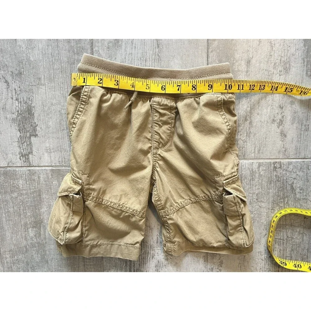 GAP Kids Boy Toddler Drawstring Elastic Shorts Easy On Shorts Khaki Cargo XS 4-5